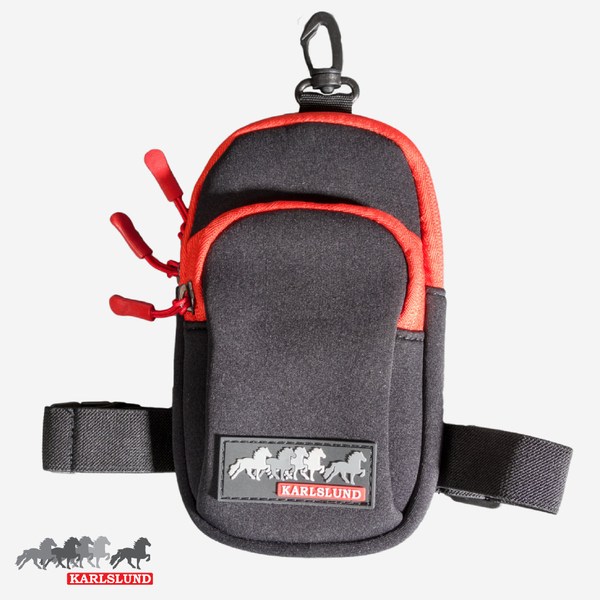 Väska för telefon och nycklar, stabil och vattentät, fästs på ben eller bälte