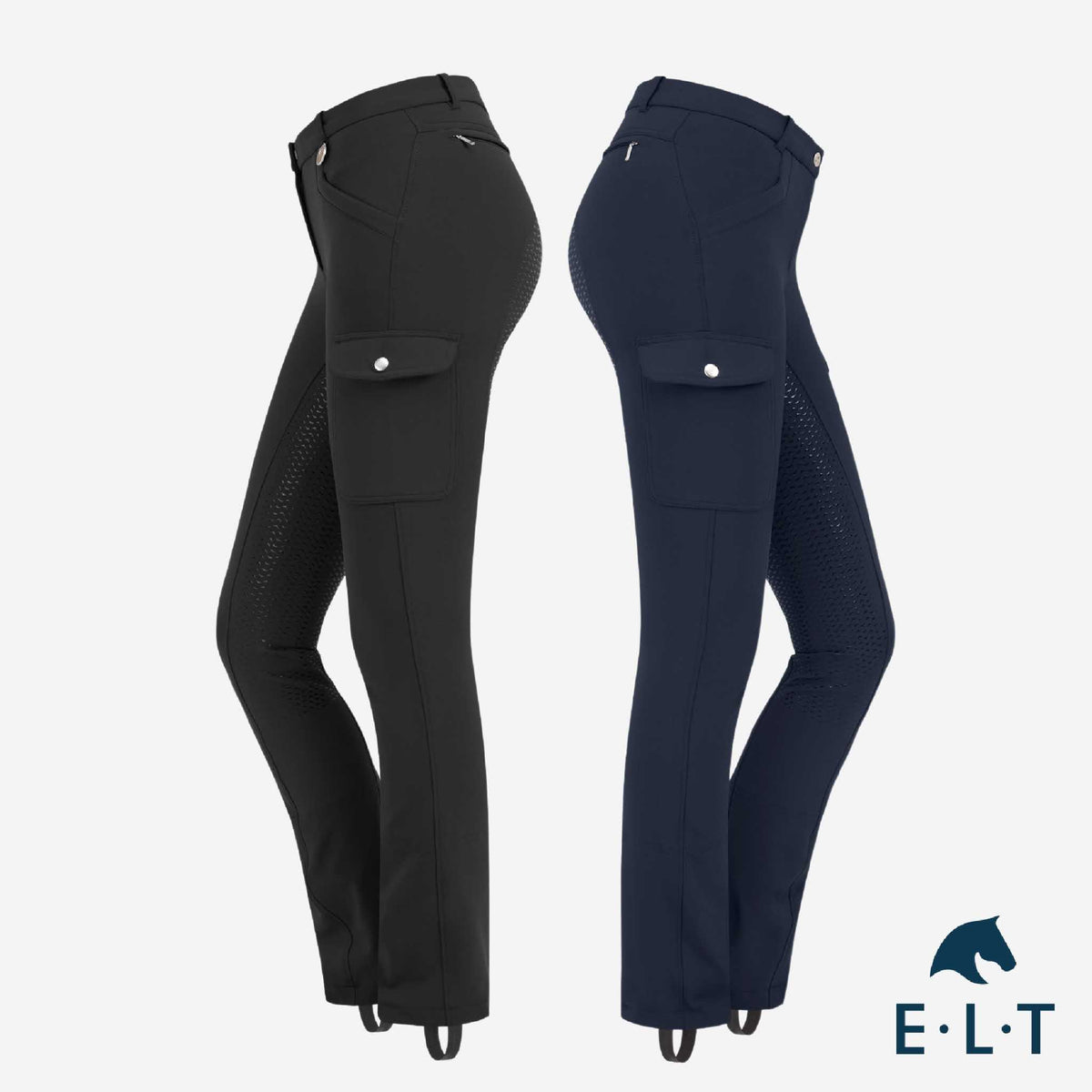 Jodhpursridbyxor ELT Cargo micro, helskodda i silikon