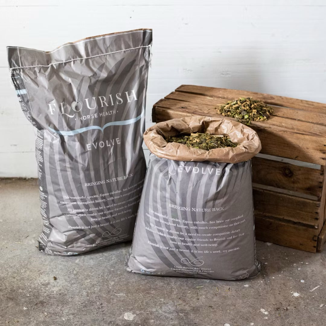 Kraftfoder Flourish Evolve, från Eqvital, müsli, 15kg