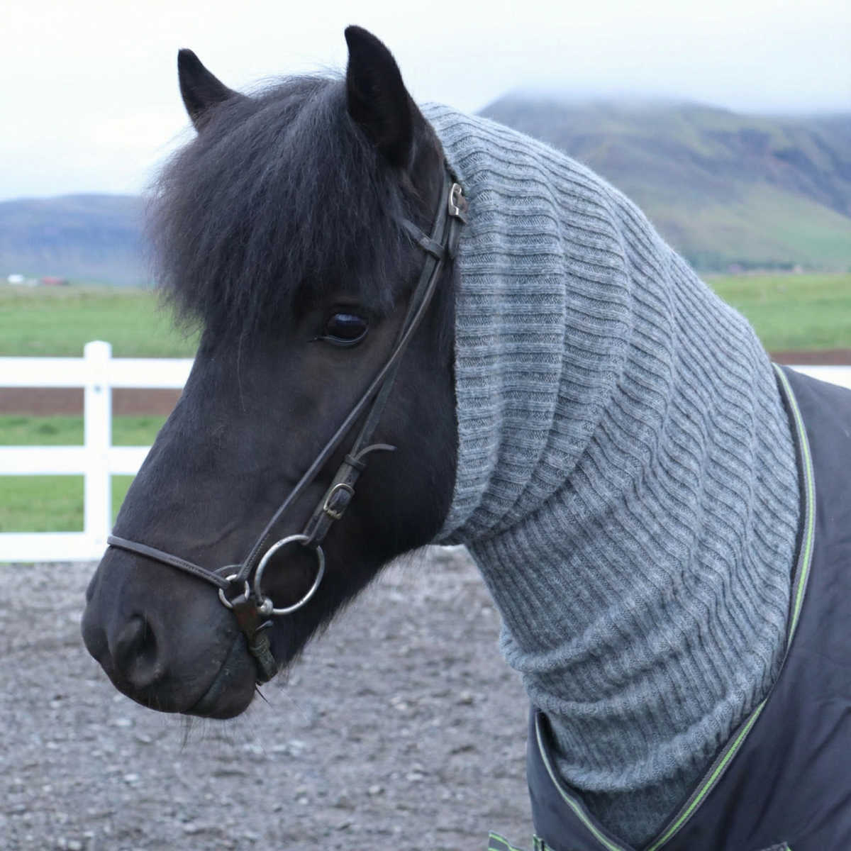 Svett-täckeshals Horsebaff från Kidka, i isländsk fårull