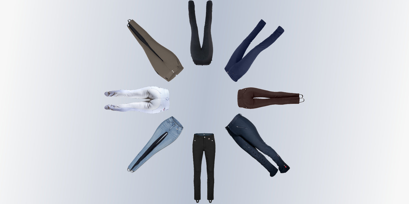 Jodphursridbyxor - vi har marknadens största sortiment med mer än 30 modeller för dam, herr och barn