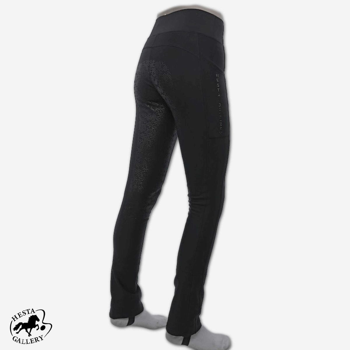 Jodphursridtights Hestagallery softshell, hög midja,  helskodda med silikon
