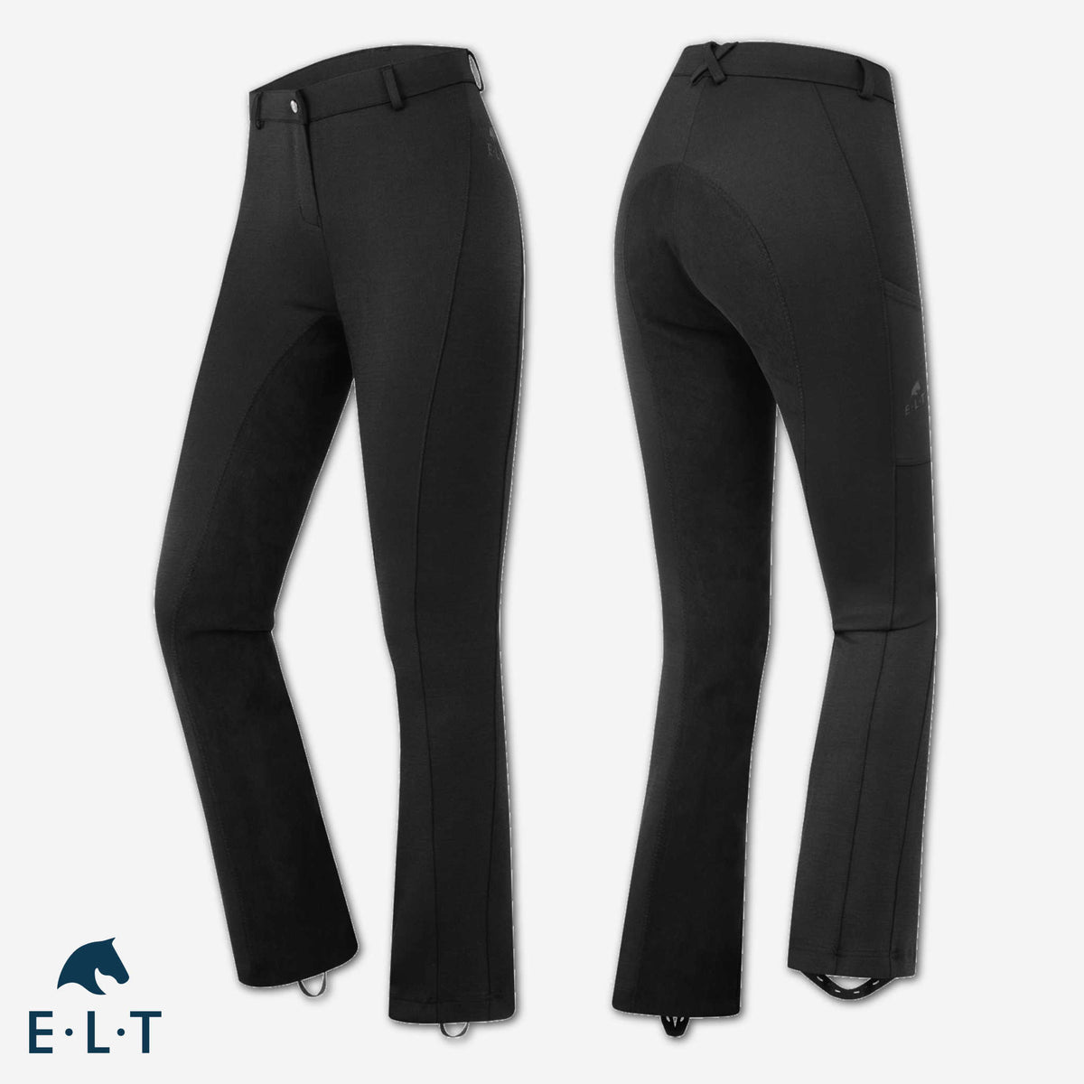 Jodhpursridbyxor ELT Essential, helskodda i läderimitation