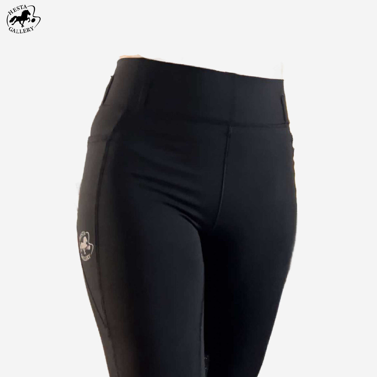 Jodphursridtights Hestagallery Grip, hög midja, helskodda med silikon