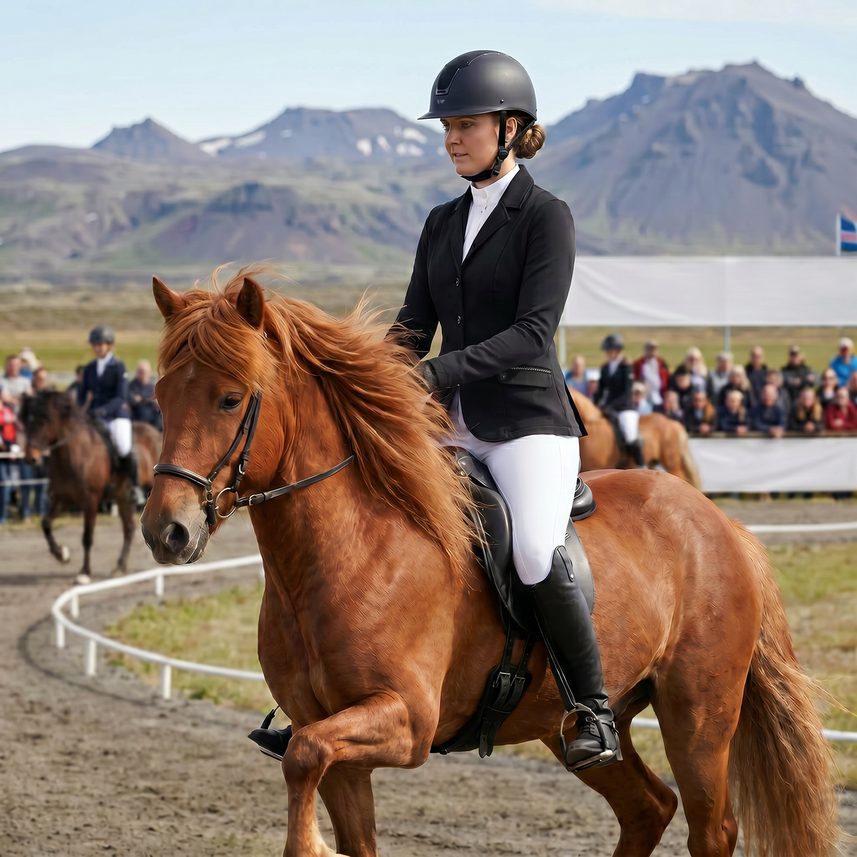 Tävlingskavaj Lina ELT, figursydd med strassdekoration