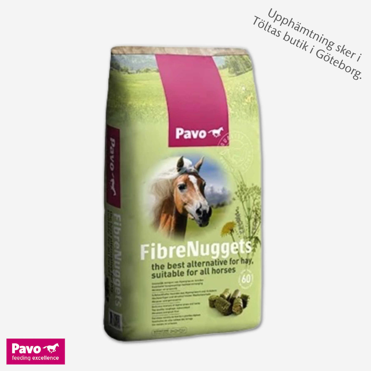 Grovfoder Pavo FiberNuggets, 20kg