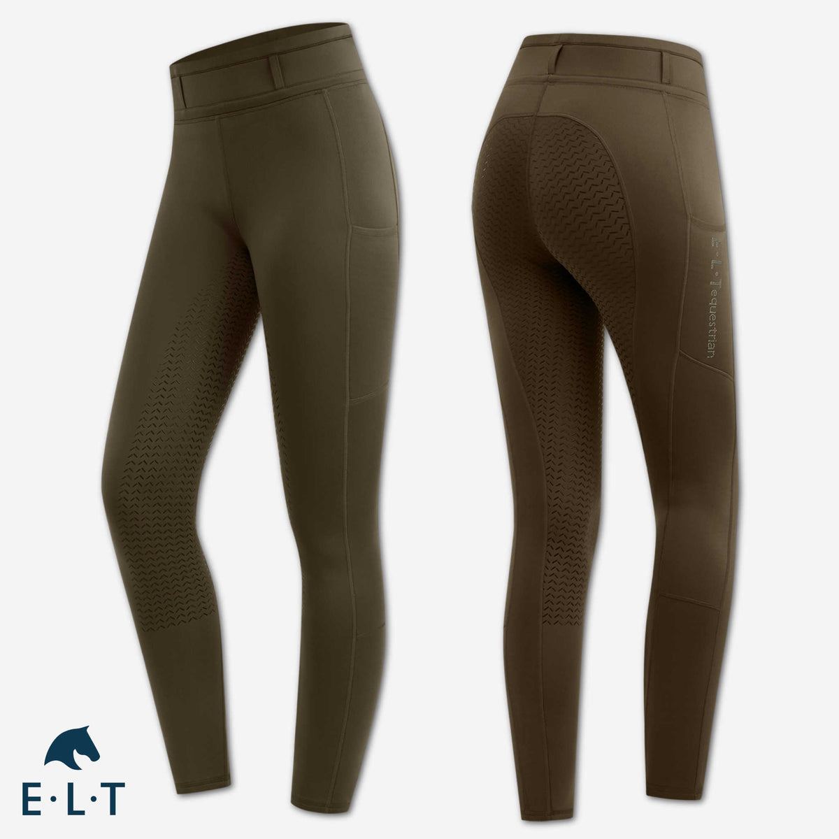 Ridtights ELT Ella Glam Teen, med mobilficka och strassdetaljer