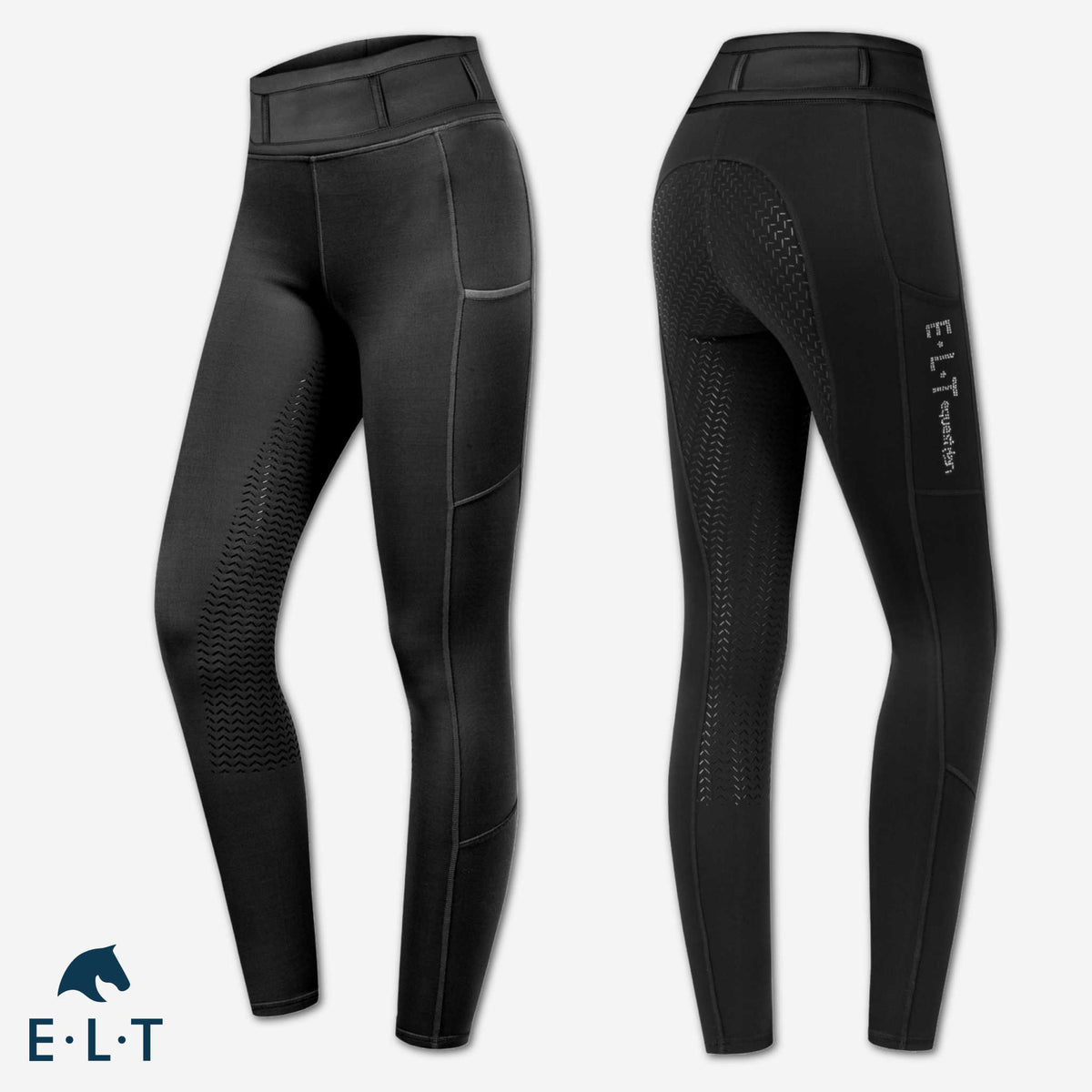 Ridtights ELT Ella Glam, med mobilficka och strassdetaljer