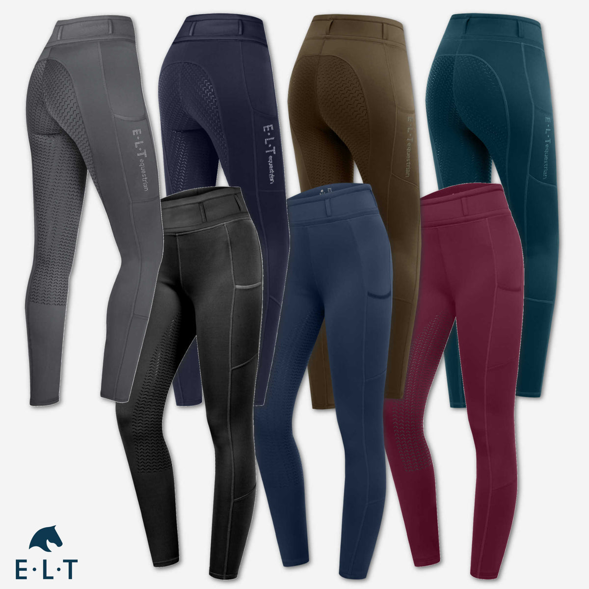 Ridtights ELT Ella Glam, med mobilficka och strassdetaljer