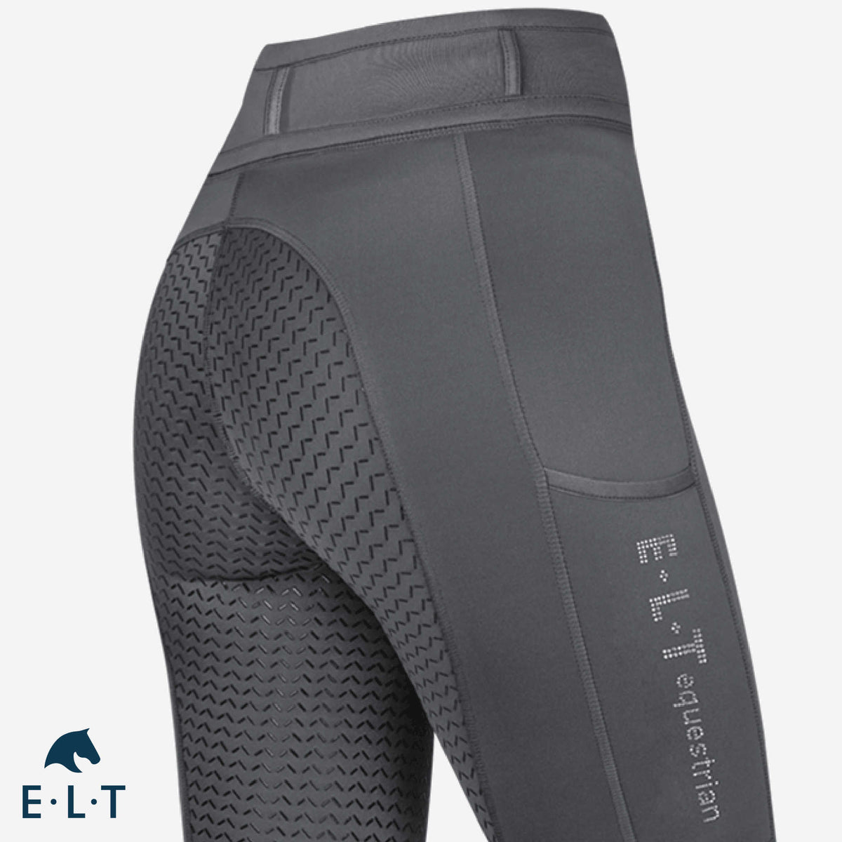 Ridtights ELT Ella Glam, med mobilficka och strassdetaljer