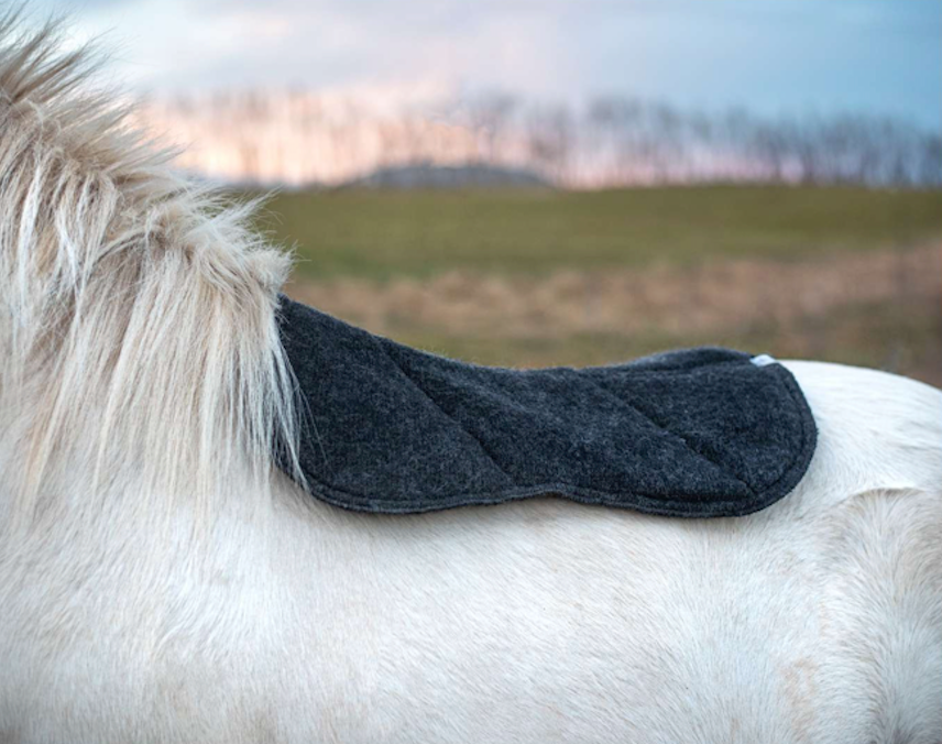 Sadelpad Black, i isländsk fårull - Tölta.se