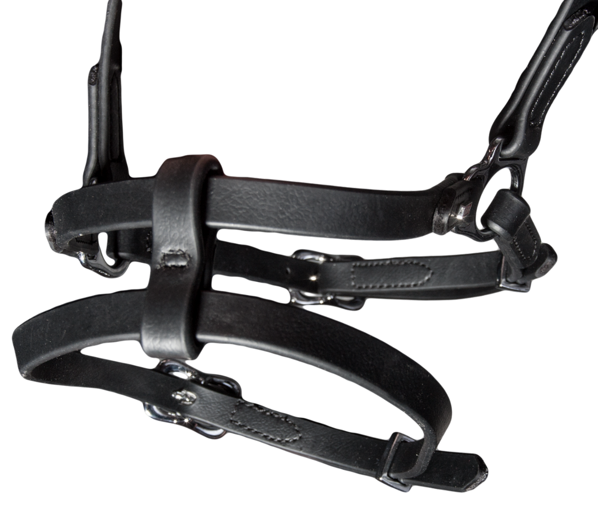 Träns med remont-nosband SuperStrap, svart - Tölta.se